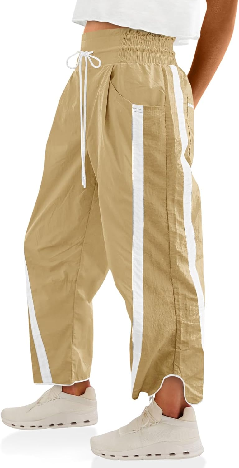 Fisoew Women's Baggy Wide Leg Pants for Casual Comfort