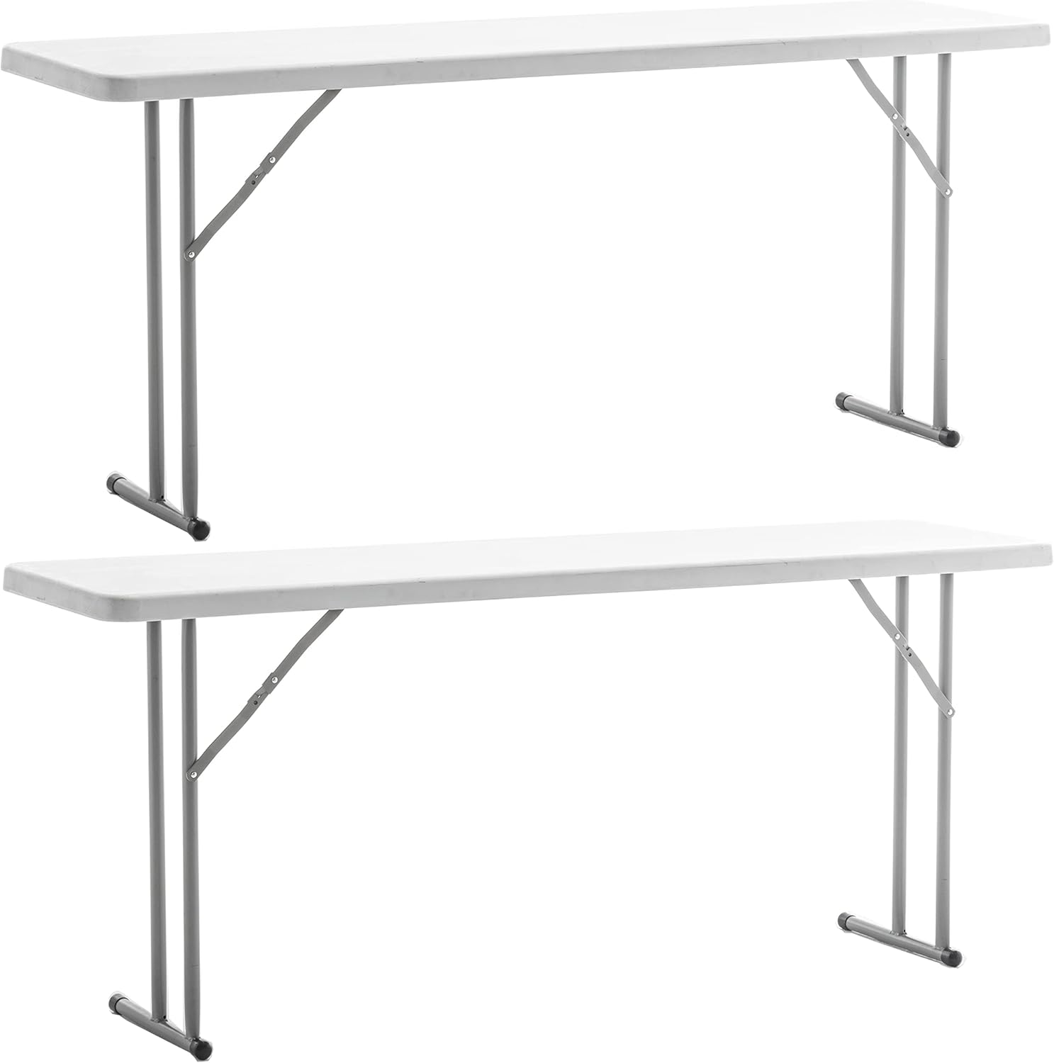 6-Foot White Granite Folding Training Table for Events & More