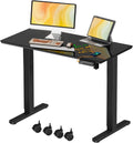 Small Electric Standing Desk 40in x 20in Glass Top - Memory Lift