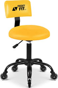 Rolling Shop Stool with Wheels Mechanic Garage Stool - Adjustable Low
