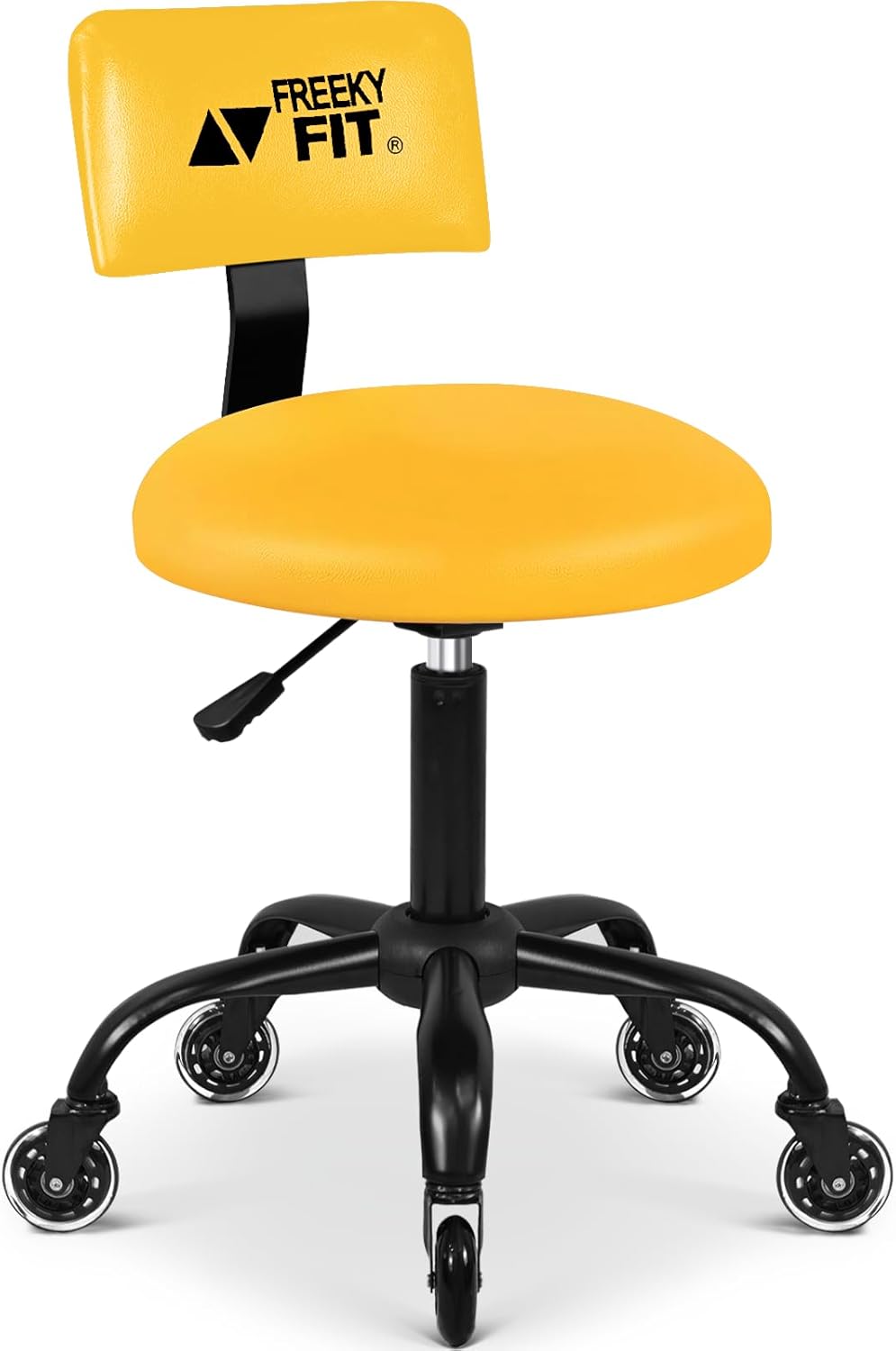 Rolling Shop Stool with Wheels for Garage and Salon Use
