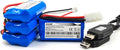 7.4V 1500mAh Li-ion Battery Pack for HJ806 RC Boat - 4-Pack