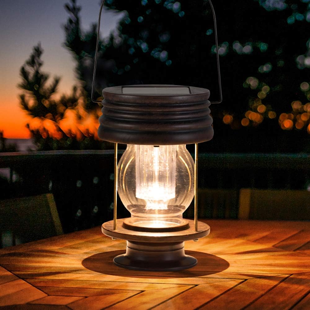 Hanging Solar Garden Lights Outdoor - Retro Lanterns for Decor