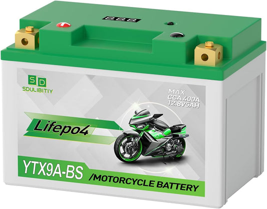 Lithium Motorcycle Battery YTX9A-BS 12V5AH for Power Sports
