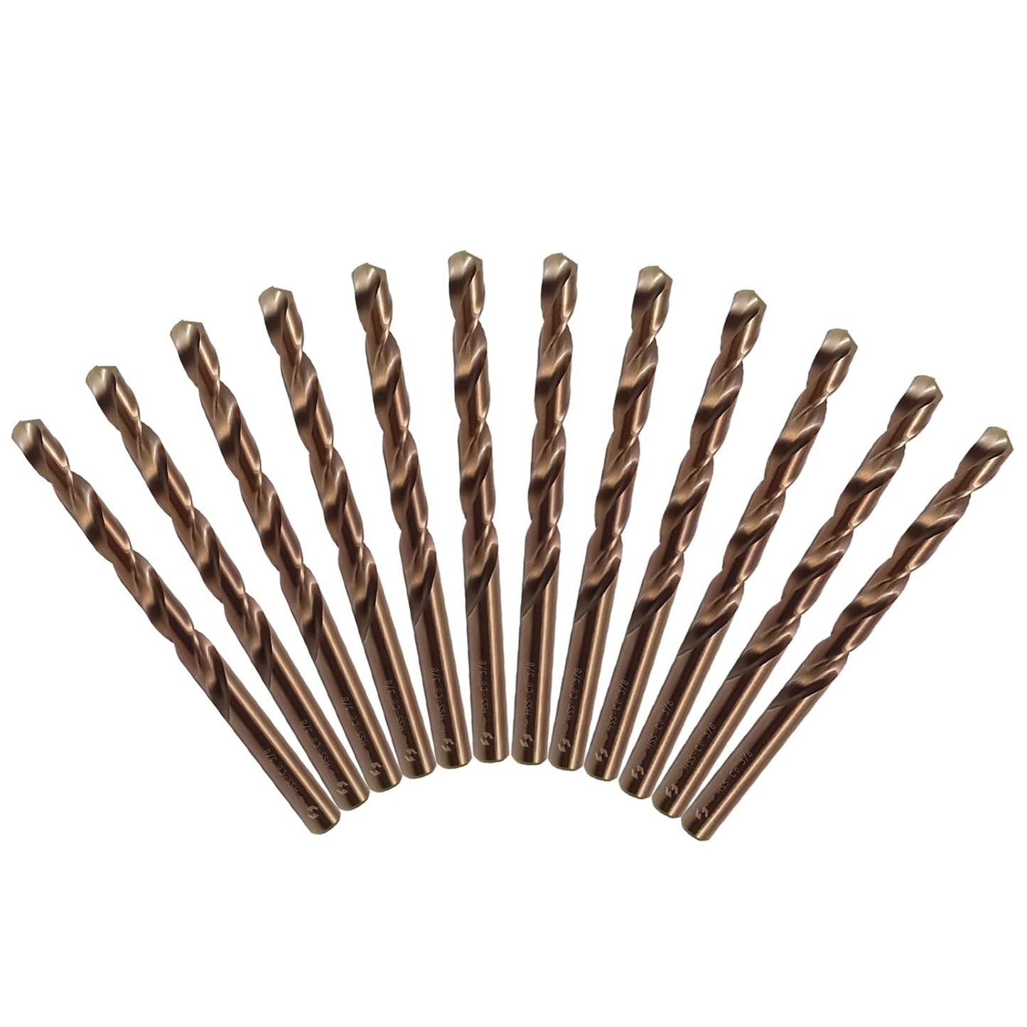 12pcs 3/8 Cobalt Drill Bits for Metal and Wood Cutting Needs