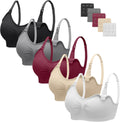 Nursing Bra 5 Pack for Women - Seamless Wireless Maternity Comfort