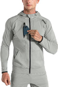 BROKIG Mens WindBreak Running Jacket with Zip Pocket - Lightweight