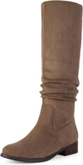 Shoe'N Tale Women's Knee High Boots Flat Low Heel Slouch (Style GJS6)