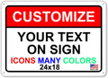 Custom Signs Outdoor Metal 24x18 Personalized Sign - Durable Aluminum