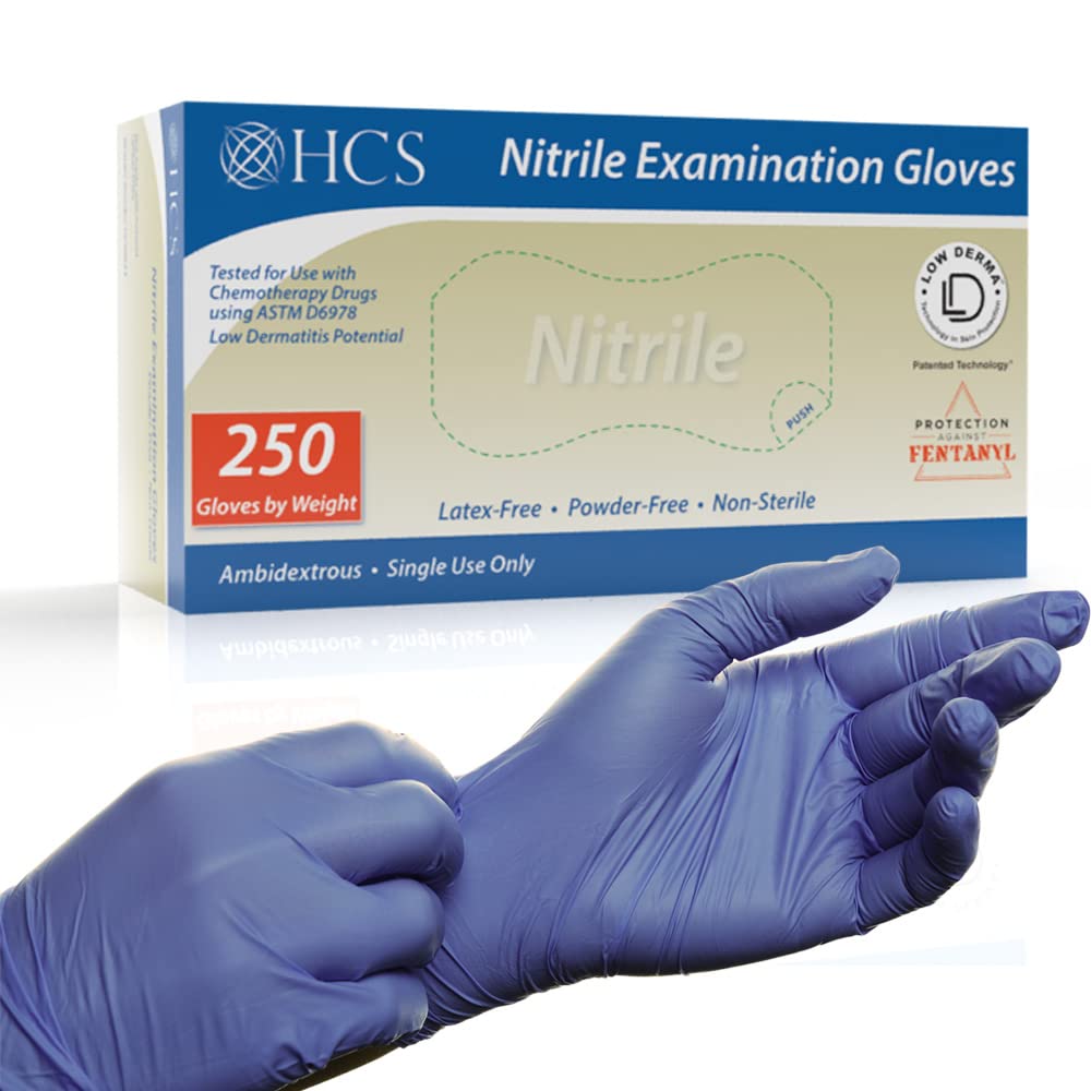 Latex-Free Sensitive Skin HCS Nitrile Gloves
