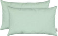 Sunbrella Lumbar Throw Pillows Set of 2 20in x 12in - Canvas Spa