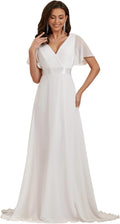 Ever-Pretty Chiffon V-Neck Floor Length Bridesmaid Dress - Flattering