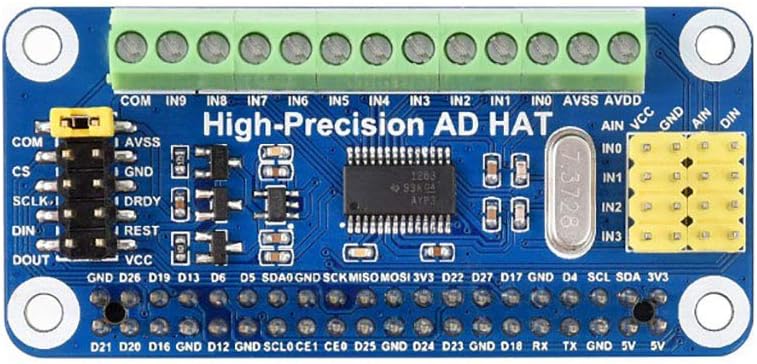 High-Precision AD HAT for Raspberry Pi & Jetson Nano Projects