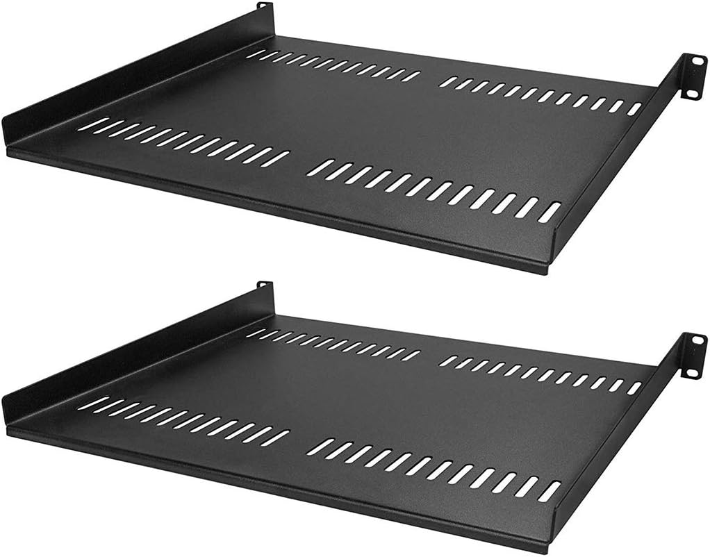 350mm Deep Heavy Duty Steel 1U Vented Shelf for Server Cabinet