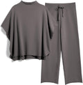 Women's Two Piece Outfits 3/4 Batwing Sleeve Lounge Set - Comfortable