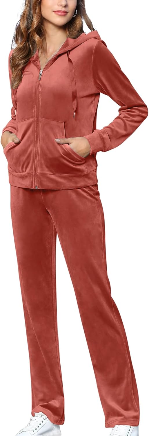 MessBebe Womens Velour Tracksuits Set for Stylish Comfort