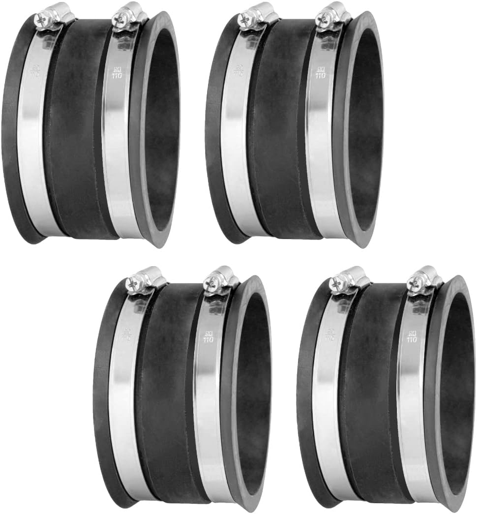 4 Inch Dust Control Flex Cuff with Steel Clamps for Woodworking