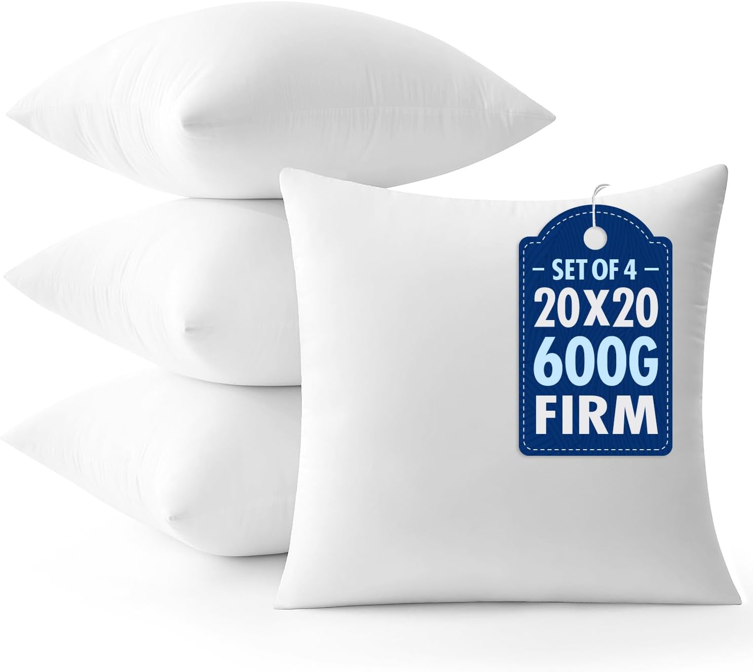 MIULEE 20x20 Inch Throw Pillow Inserts for Comfort and Support