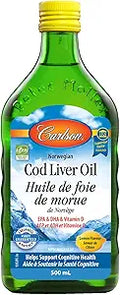 Cod Liver Oil Liquid 1100 mg Omega-3s - Lemon Flavor