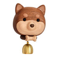Shiba Dog Shape Wooden Door Bell - Handcrafted Shopkeeper Chime
