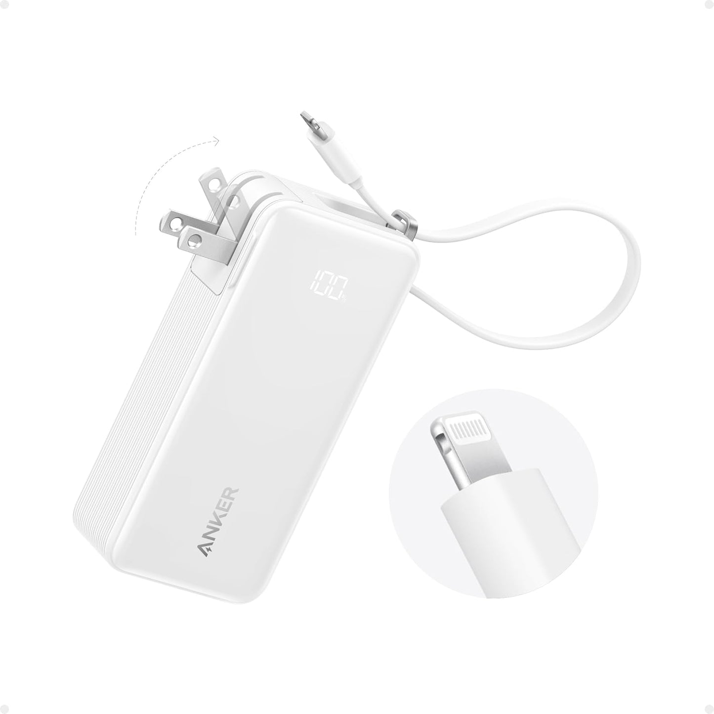 Anker Nano 3-in-1 Power Bank with Fast Charging and AC Plug