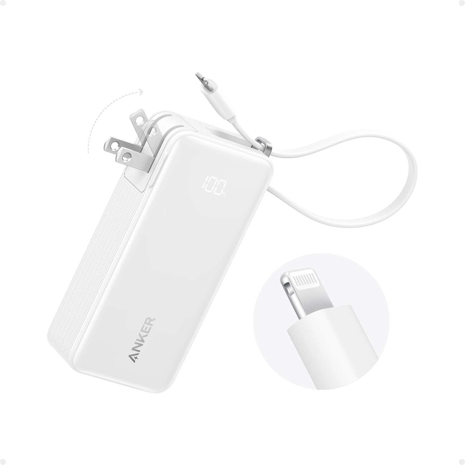 Anker Nano 3-in-1 Power Bank with Fast Charging and AC Plug