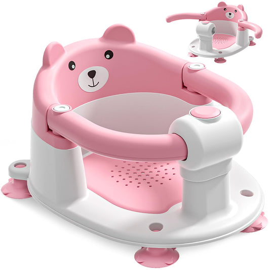 Secure Baby Bath Seat - Non-Slip & Soft Cushioned for Safe Bath Time by Himold