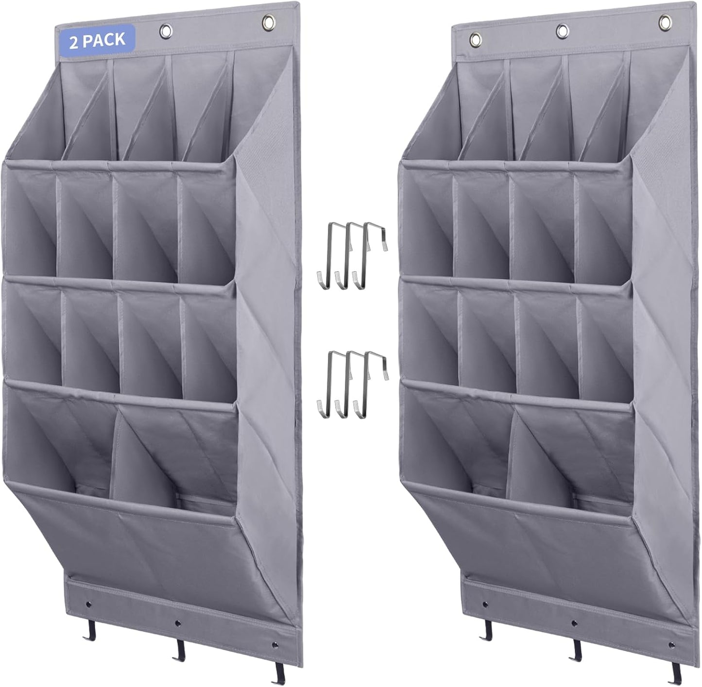 FENTEC Over the Door Shoe Organizer with 24 Large Pockets