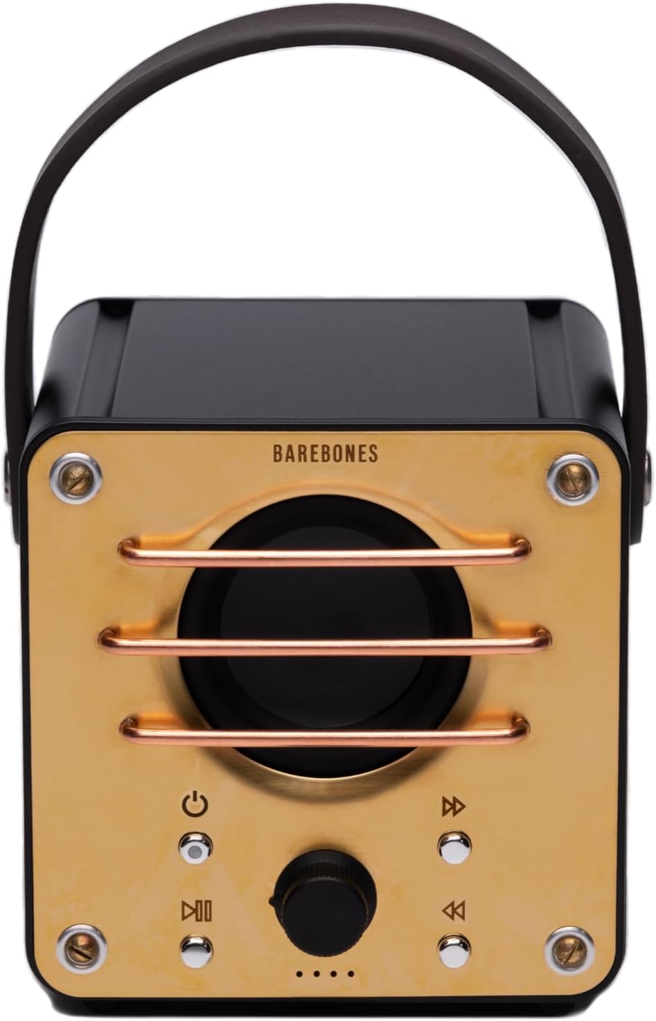 Barebones Block Tower Speaker: Vintage Brass & Copper Design
