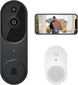 1080P Smart Video Doorbell Camera with AI Detection and Night Vision