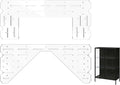 Acrylic Shelf Compatible with Rudsta Wide Cabinet - Clear 8mm Shelves