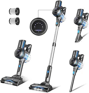 WnkimTech Cordless Vacuum Cleaner: Powerful 265W 25Kpa Suction