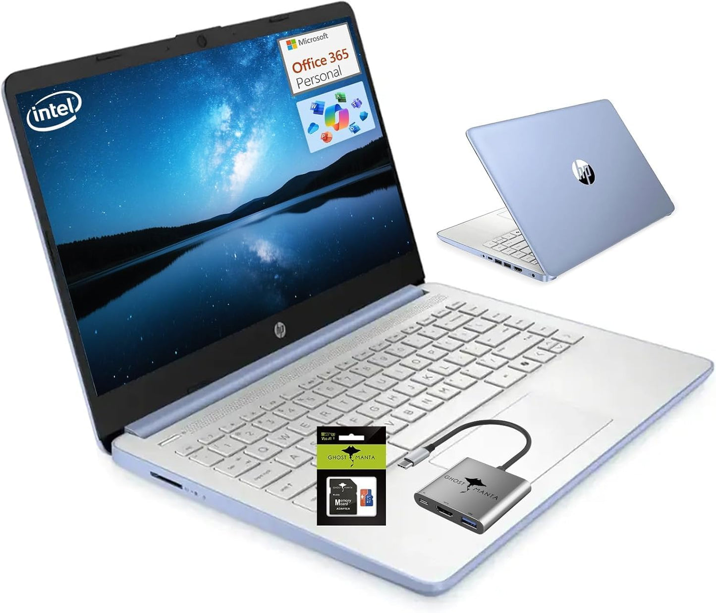 HP 14in Student Laptop with Quad-Core Processor and Office 365