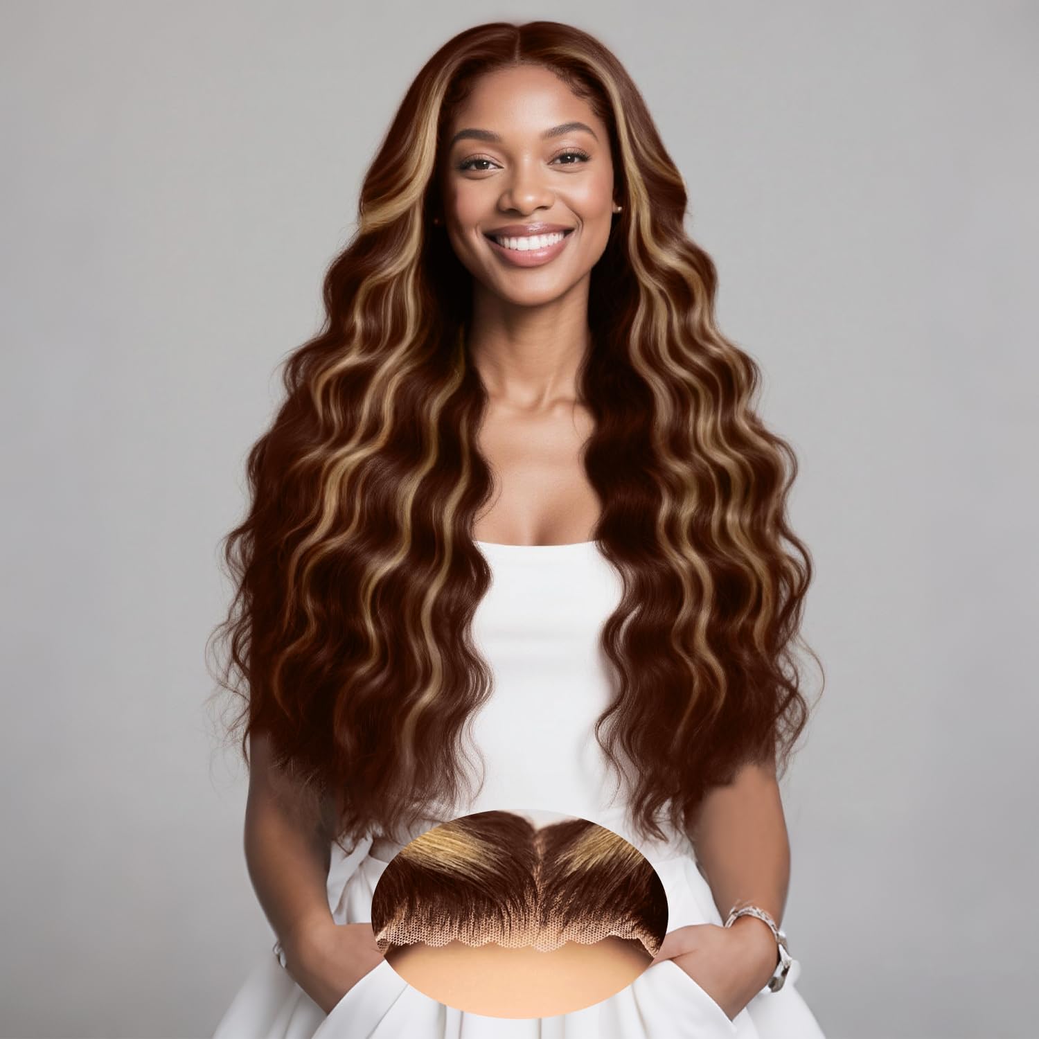 Brown And Blonde Glueless Wigs Human Hair For Effortless Style