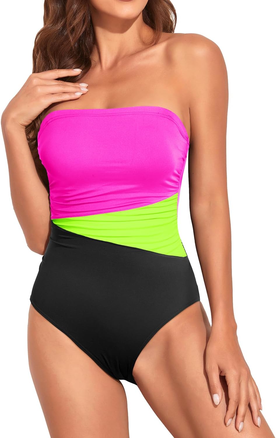 Holipick Women Tummy Control One Piece Swimsuits for Curvy Style
