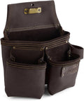 Oil-Tanned Leather Tool Pouch Set - Heavy-Duty Contractor Pouches