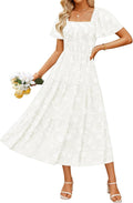ZESICA Women's Stylish Boho Midi Dress for Summer Excursions