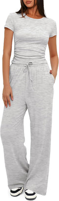 Darong Women's 2 Piece Lounge Set - Comfortable Ruched (Style 4W13)