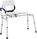Sliding Tub Transfer Bench with Cut-Out Seat - Smooth Sliding Shower