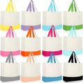 Canvas Tote Bags 12 Pack 18.5 x 15 in - Reusable Grocery Totes