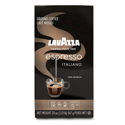 Lavazza Espresso Italiano Ground Coffee - Premium 100% Arabica Blend