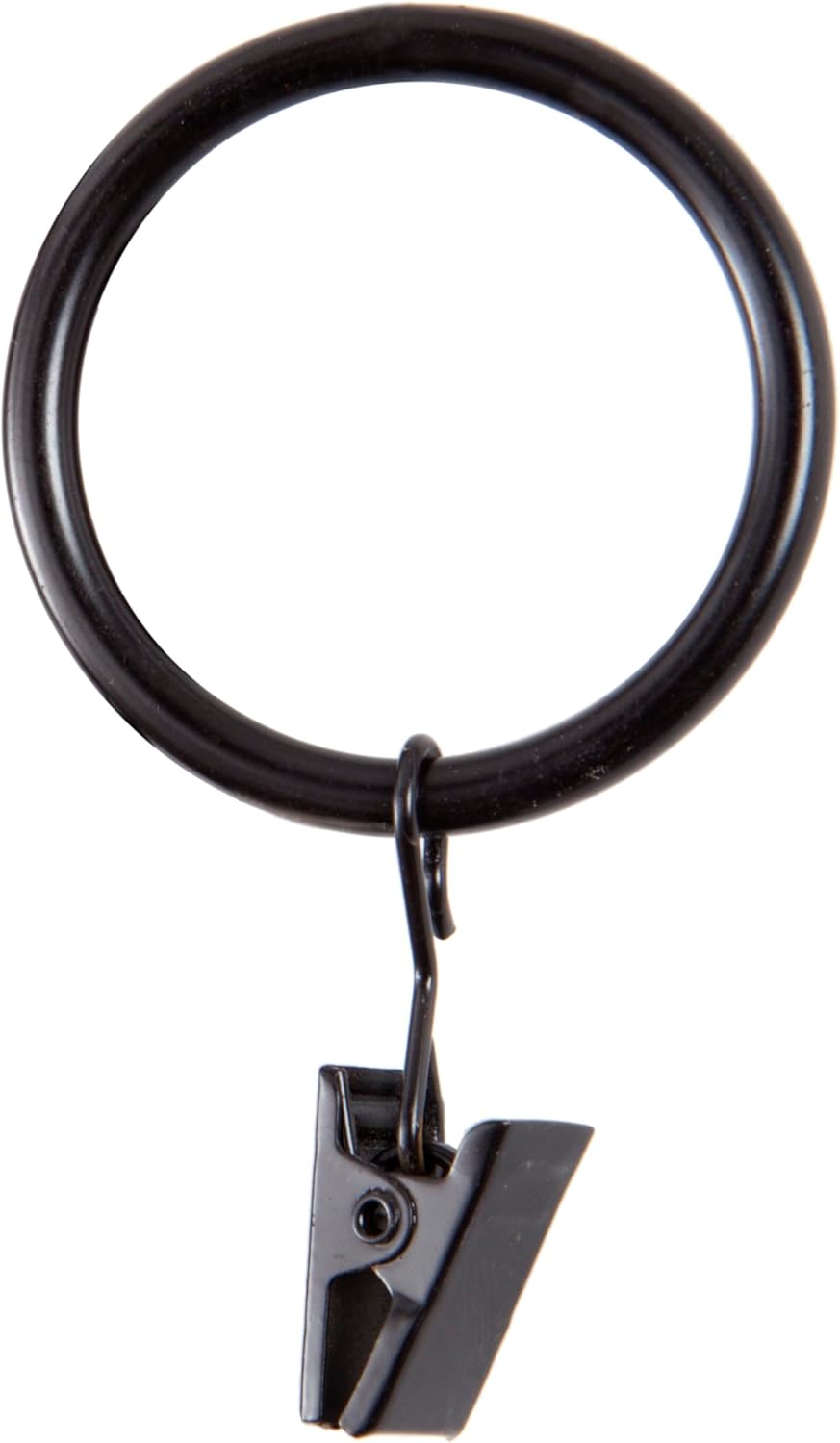 Black Clip Rings for Versatile Curtain Rods, 14-Pack