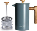 POLIVIAR French Press Coffee Maker with Real Wood Handle