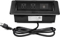 UL Listed Power Strip Pop Up Desktop Socket with Dual USB - Sleek