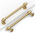 Champagne Gold 6.3in Cabinet Pulls 10 Pack - Solid Brushed Bronze