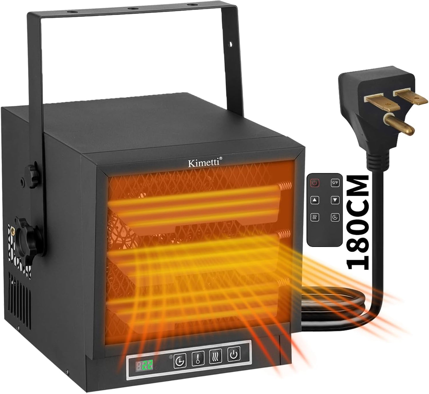 Fast Warmth Anywhere: 4800W Electric Garage Heater
