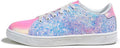 LUCKY STEP Glitter Shoes Sparkly Bling Lace Up Fashion Sneakers