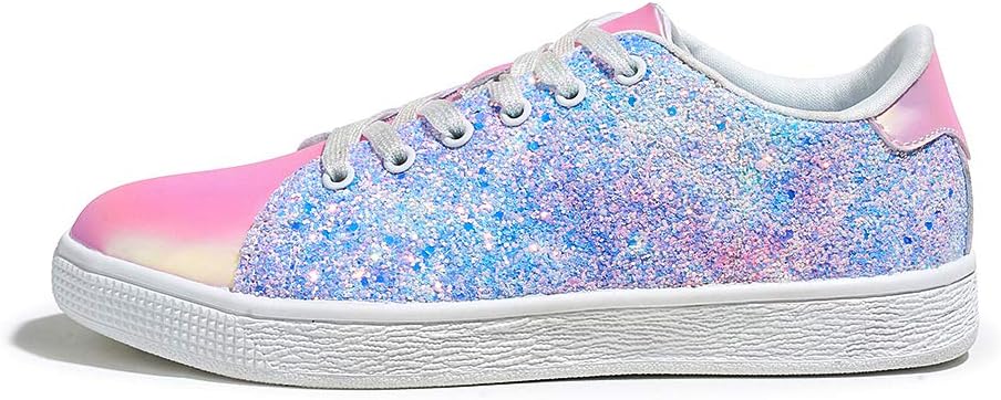 LUCKY STEP Glitter Shoes Sparkly Bling Fashion Sneakers for Women