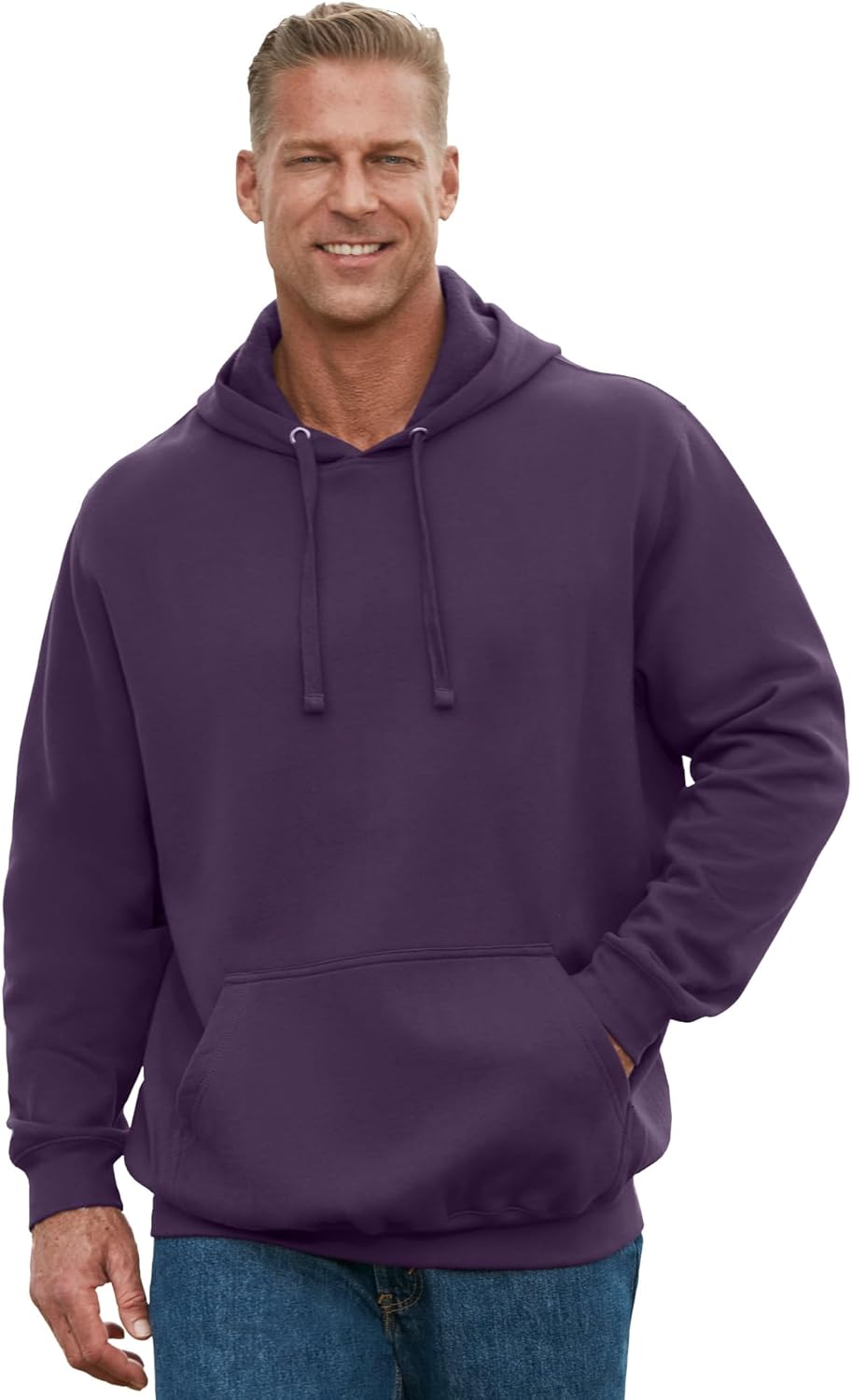 KingSize Men's Big & Tall Fleece Pullover Hoodie for Comfort