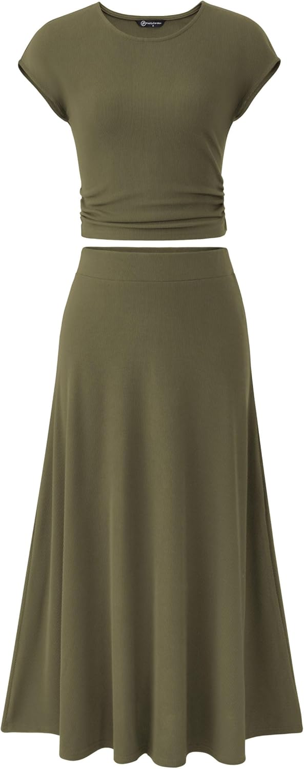 PRETTYGARDEN Two Piece Skirt Set for Women - Stylish Summer Look